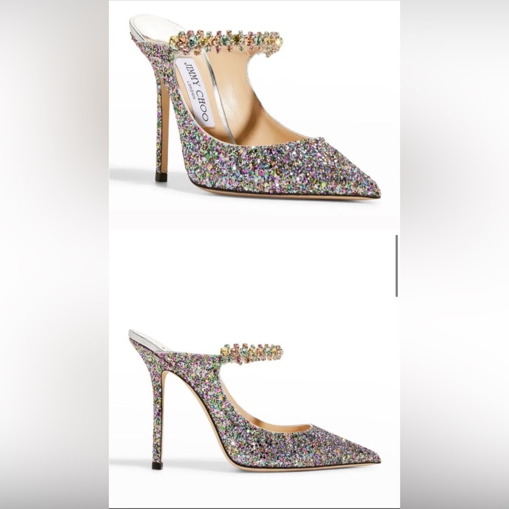 Jimmy Choo Bing Confetti Crystal Pump Heels